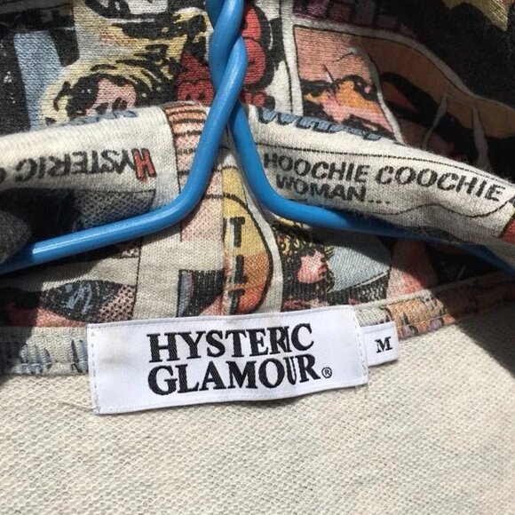 Hysteric Glamour Women's Unisex Colorful Comic Graphic Zip-Up Hoodie Jacket M L - Picture 12 of 13